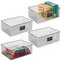 Black 4 Pack Metal Food Storage Basket J376238