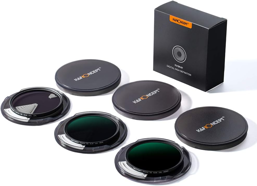 67mm Neutral Density ND8 ND64 CPL Circular Polarizer Filter Set with Multi-Layer Coatings U22095