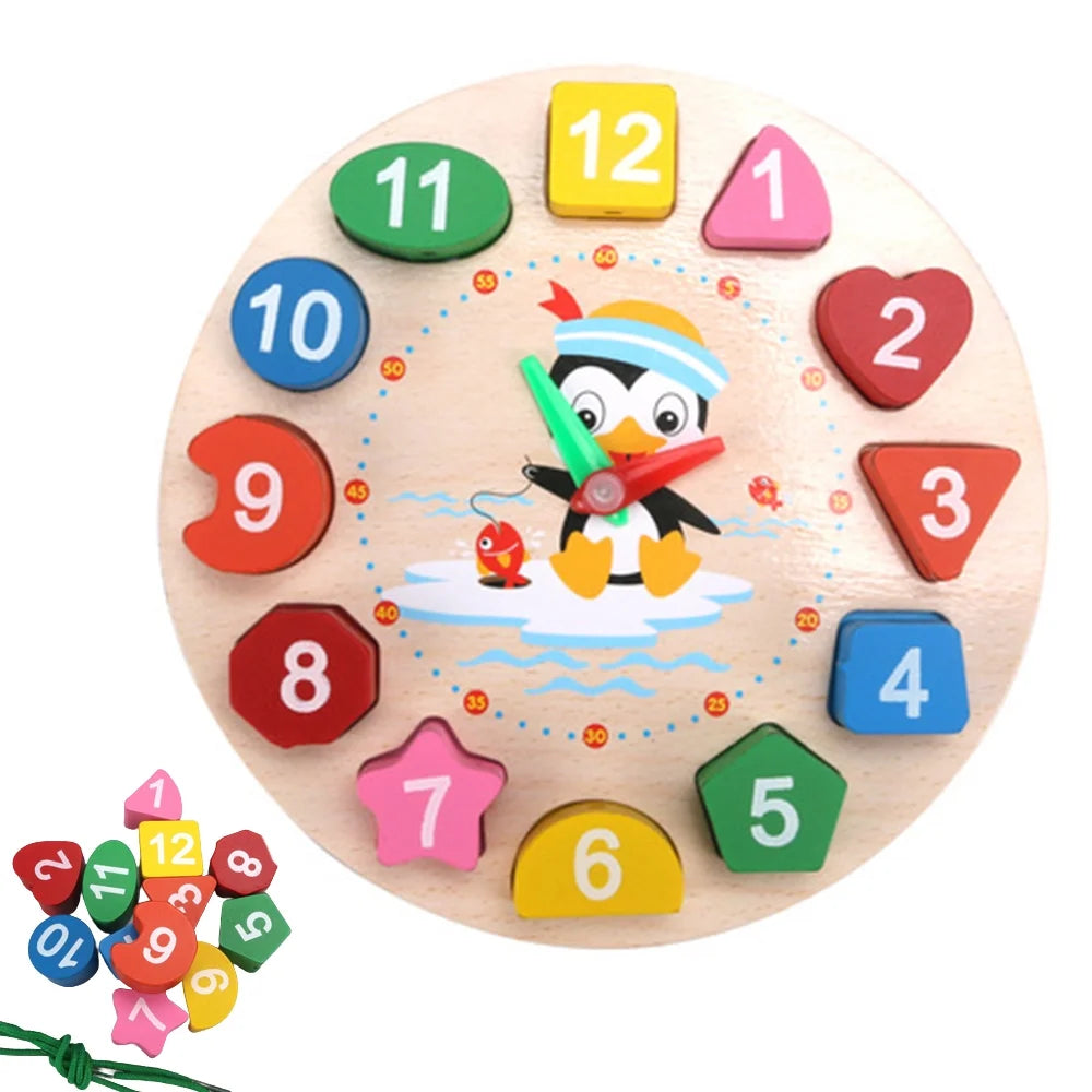 Wooden Shape Sorting Clock Toy F230