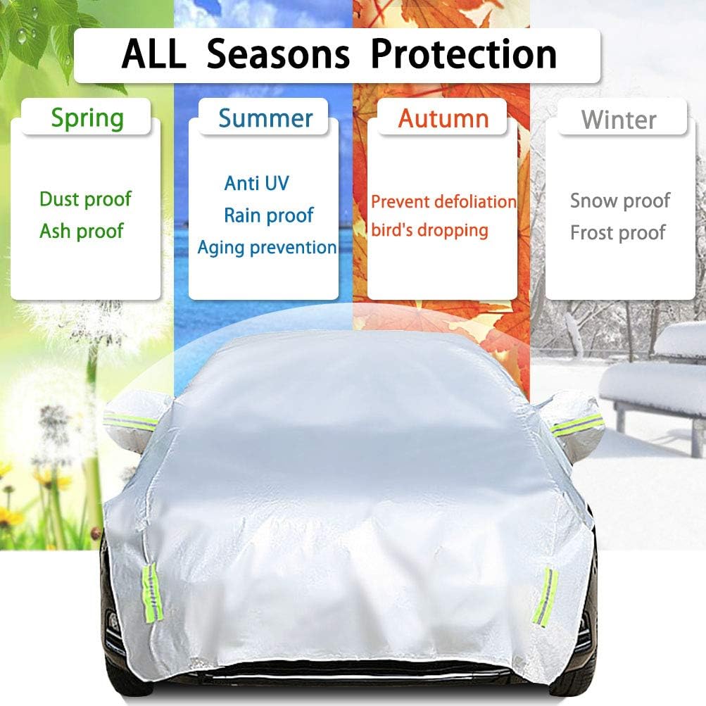 Half Car Cover with Cotton All Weather Waterproof Universal Car Half Cover H43680