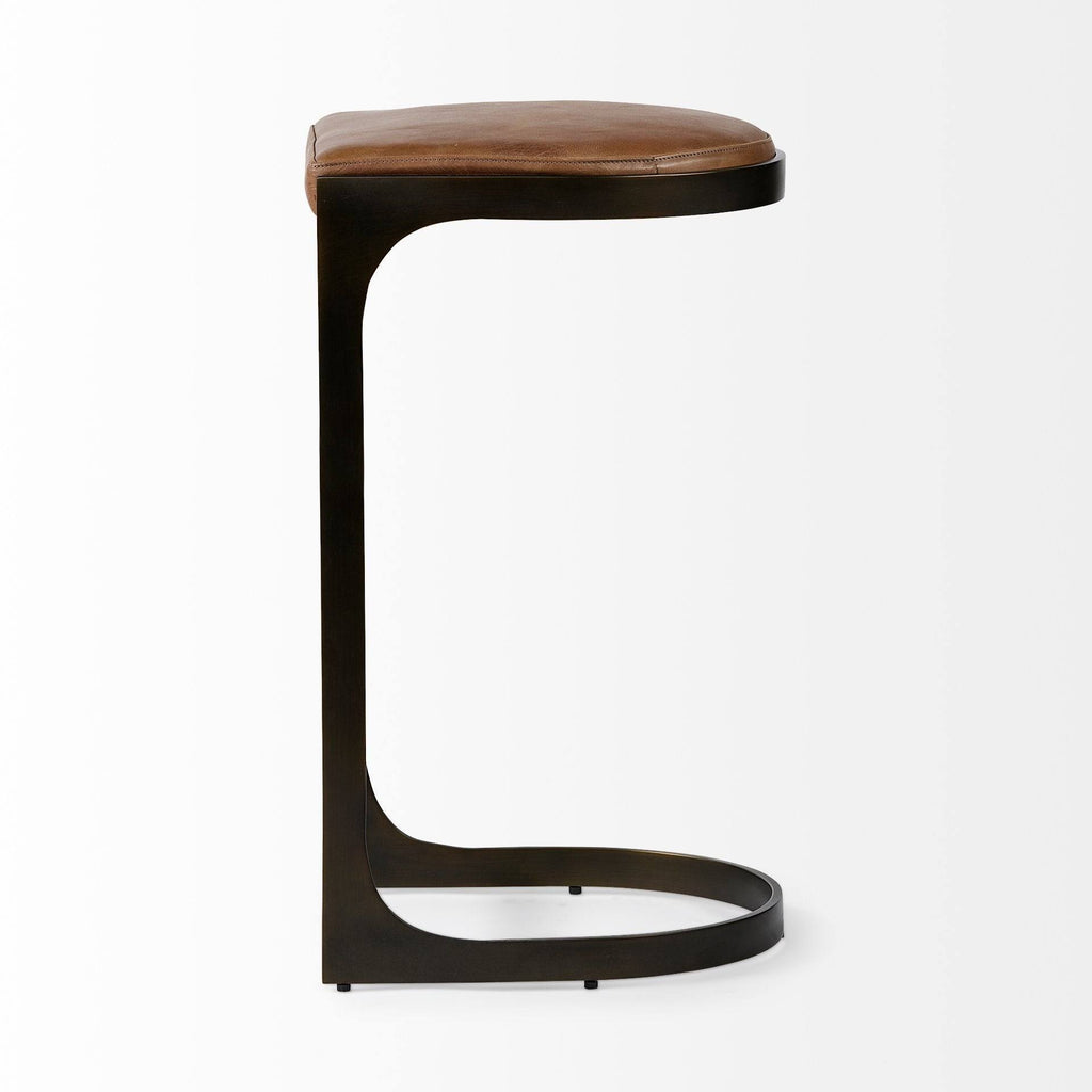 Brown Metal Bar Stool E564384