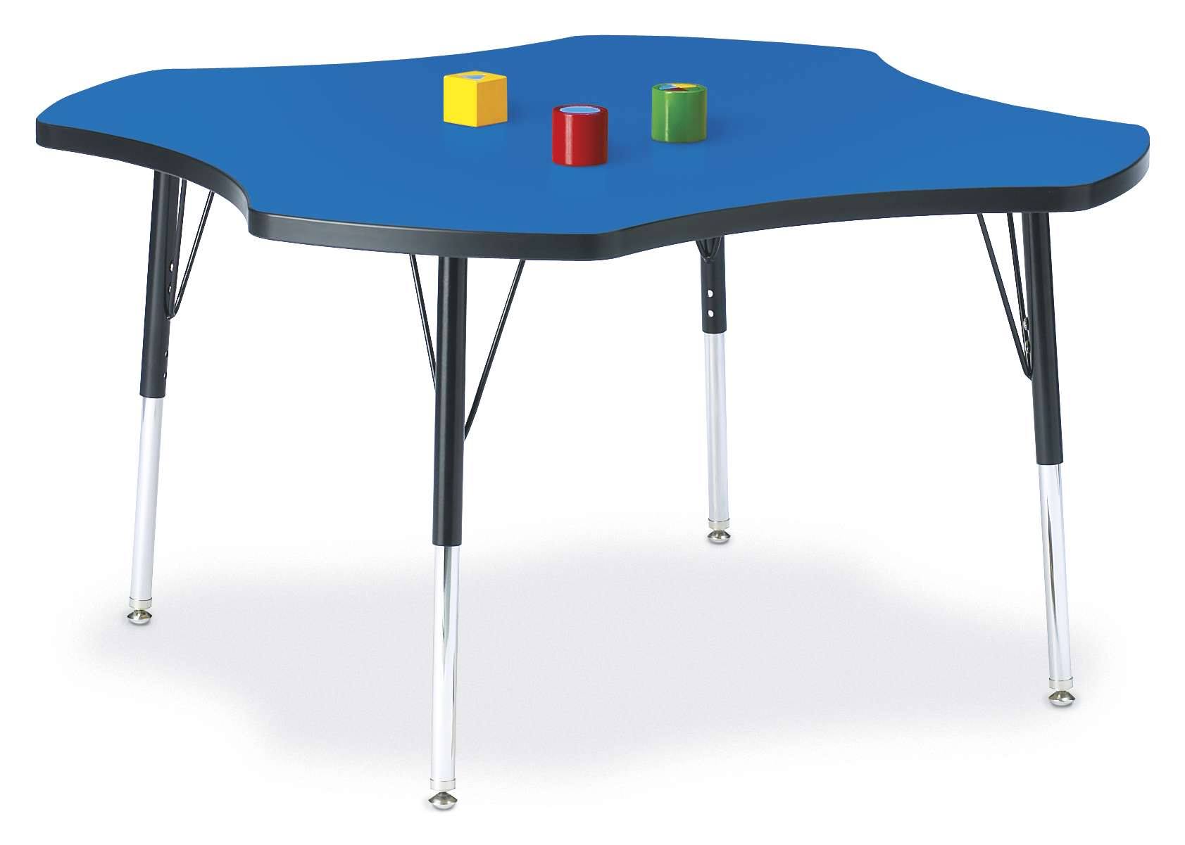 Blue and Black Four Leaf Activity Table V273