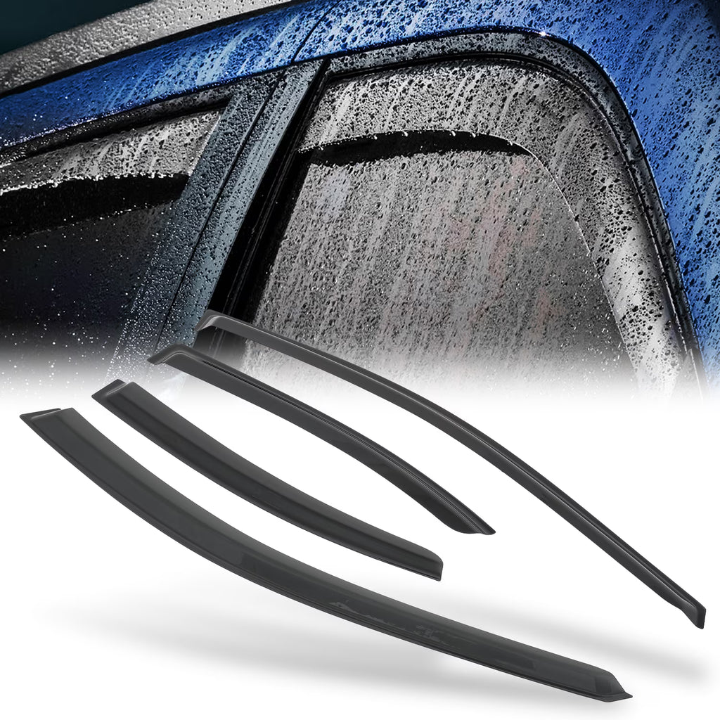 4 Pieces Smoke Window Visor Rain Deflector Sun Guard A228017