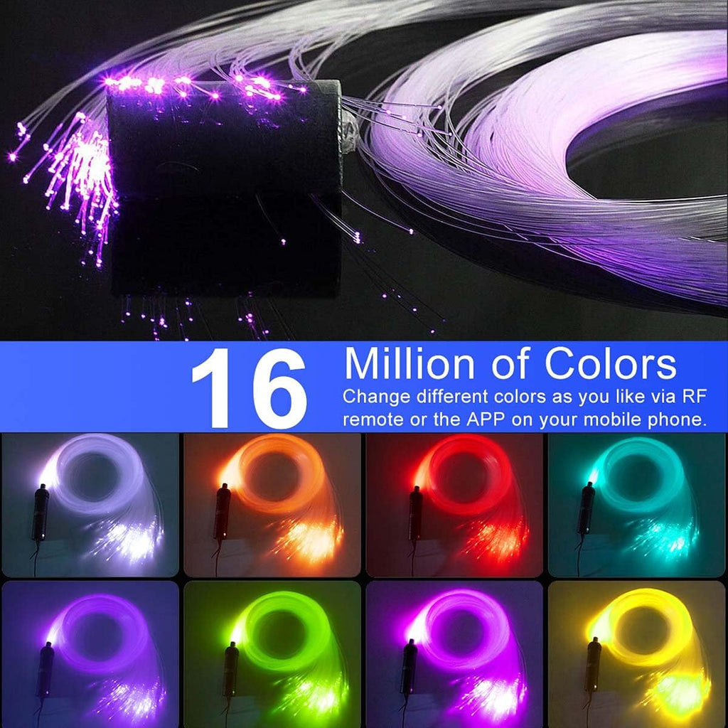 Car Use Bluetooth LED Fiber Optic Lights Star Ceiling Light Kit 430pcs 9.8ft Fiber Cable U527