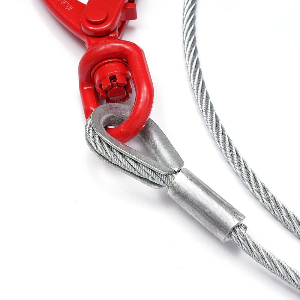 3/8" x 100" Wire Rope Steel Winch Cable with Swivel Hook R893685