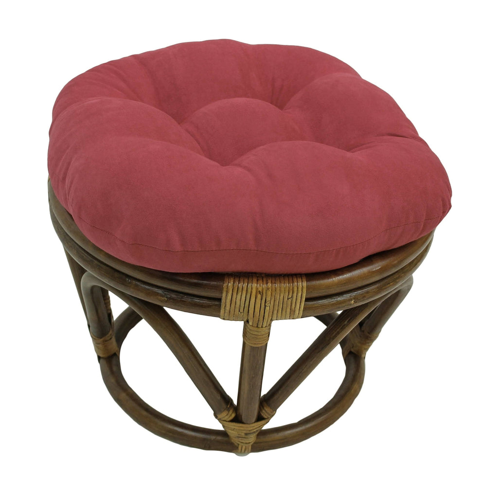 Red Wine Microsuede Papasan Footstool W4119