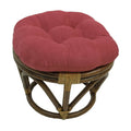 Red Wine Microsuede Papasan Footstool W4119