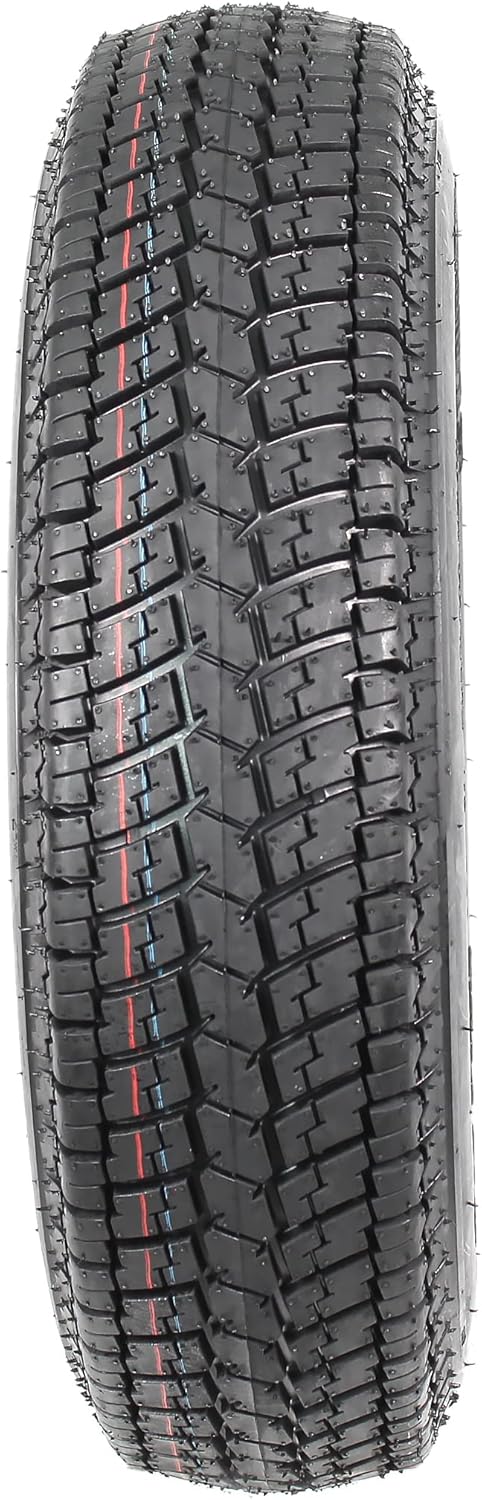 2-Pk Trailer Tire Rim ST175/80D13 13 in. Load C 4 Lug White Spoke Wheel D70016