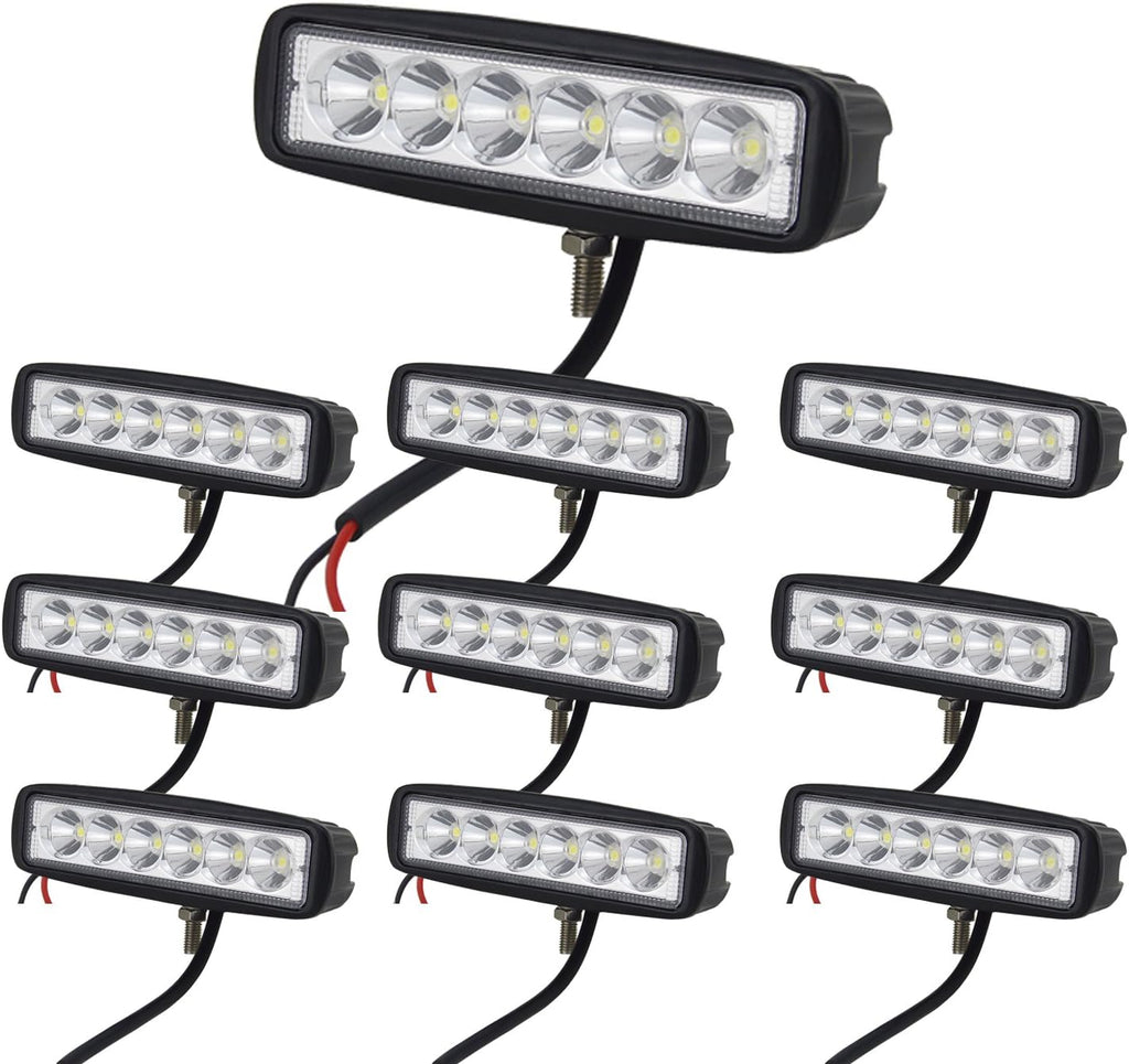 10 Pieces 6 inch 18W LED Work Light Bar Y837