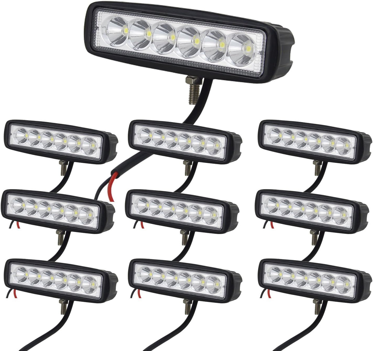 10 Pieces 6 inch 18W LED Work Light Bar Y837