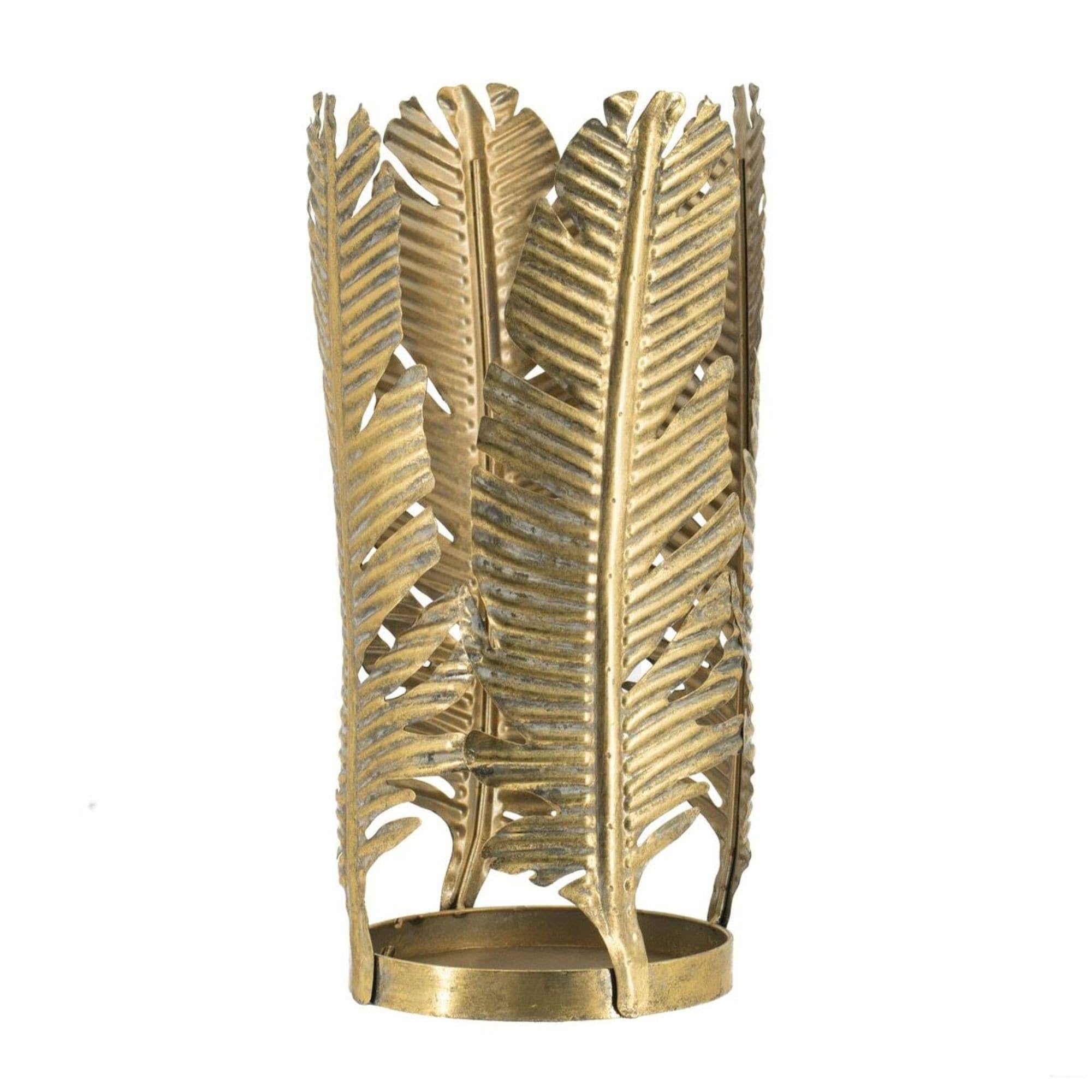Gold Contemporary Cylindrical Candle Holder C447784