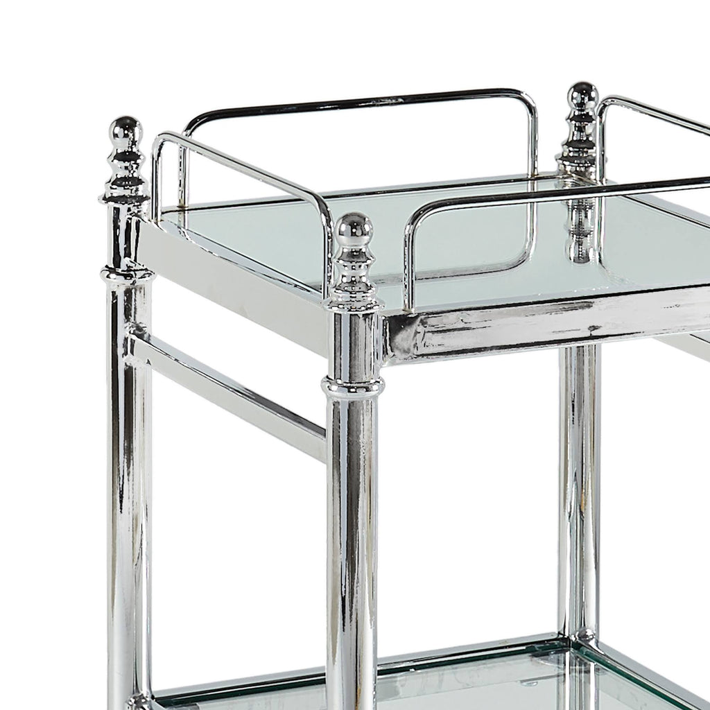 Chrome and Glass Cart G2176