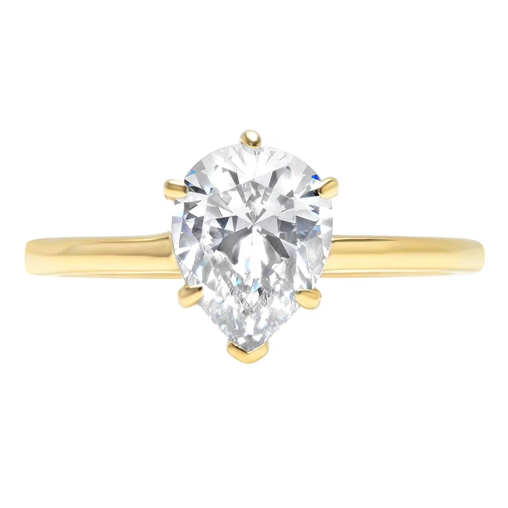18K Yellow Gold Solitaire Engagement Ring W49871