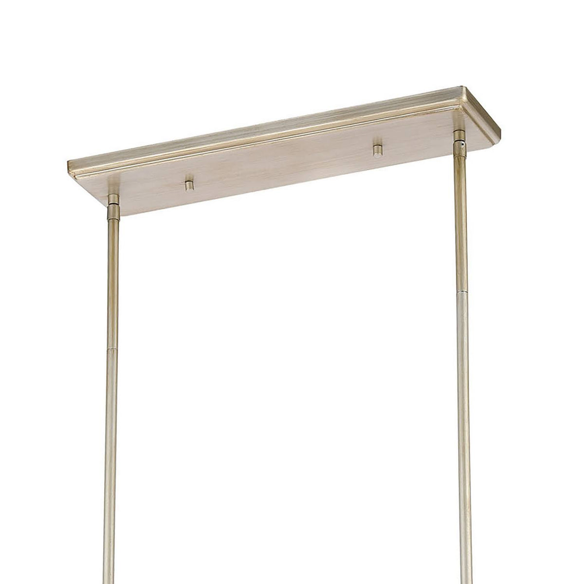 4-Light Island Light in Aged Silver with Frosted Glass N716