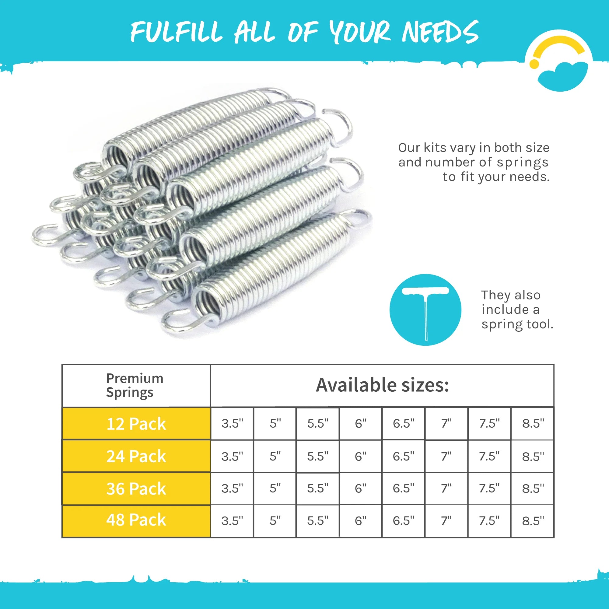 24 Pack 6.0 Inch Trampoline Springs A4392