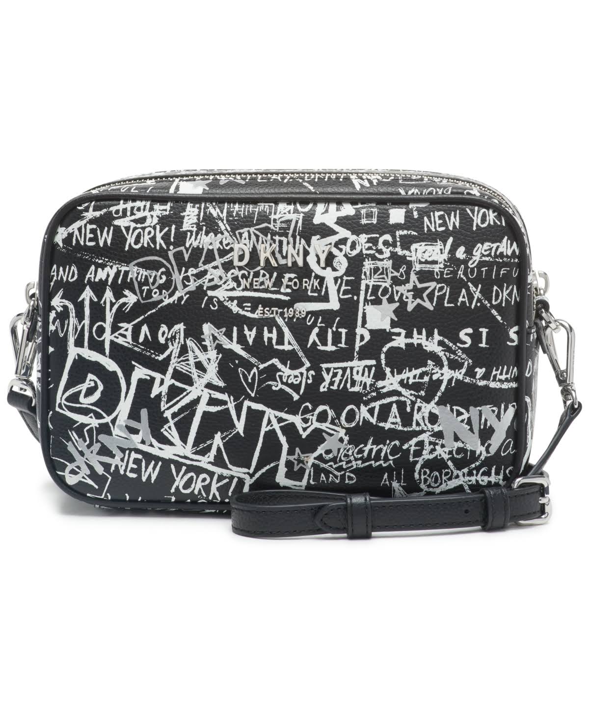 Black White Silver Crossbody Camera Bag K30729