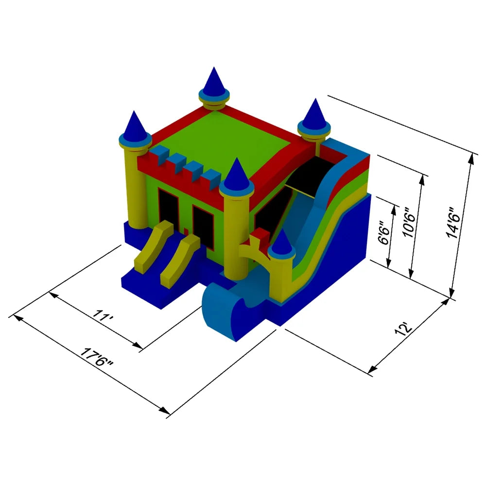Inflatable Bounce House Castle with Jumper Slide C254