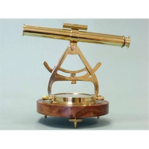 Solid Brass Alidade Compass 14 in. Telescopes Decorative Accent Y7628