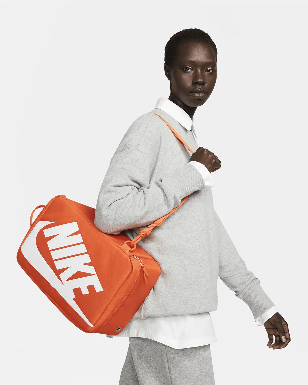 Orange White Shoe Box Bag 12L B257906