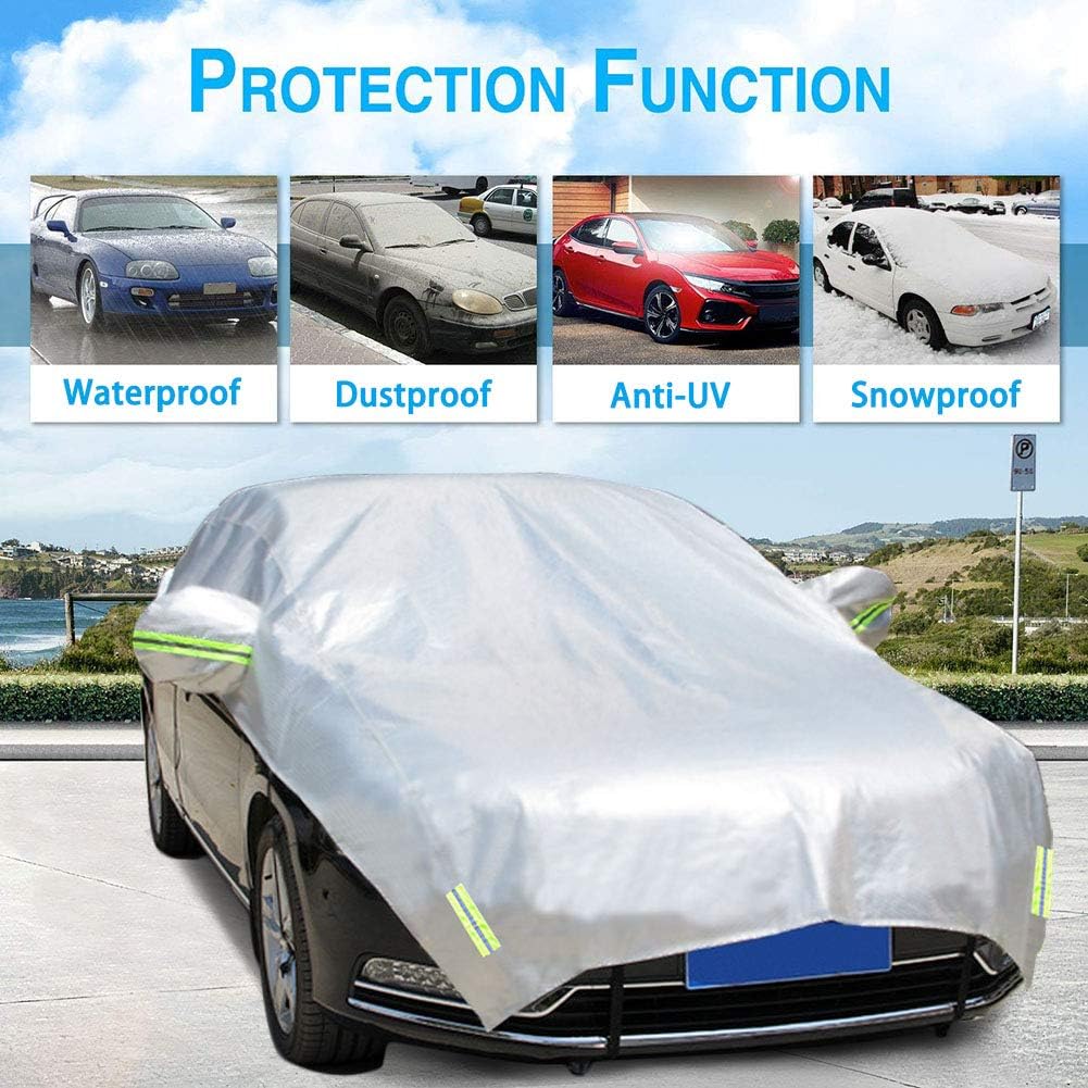 Half Car Cover with Cotton All Weather Waterproof Universal Car Half Cover H43680