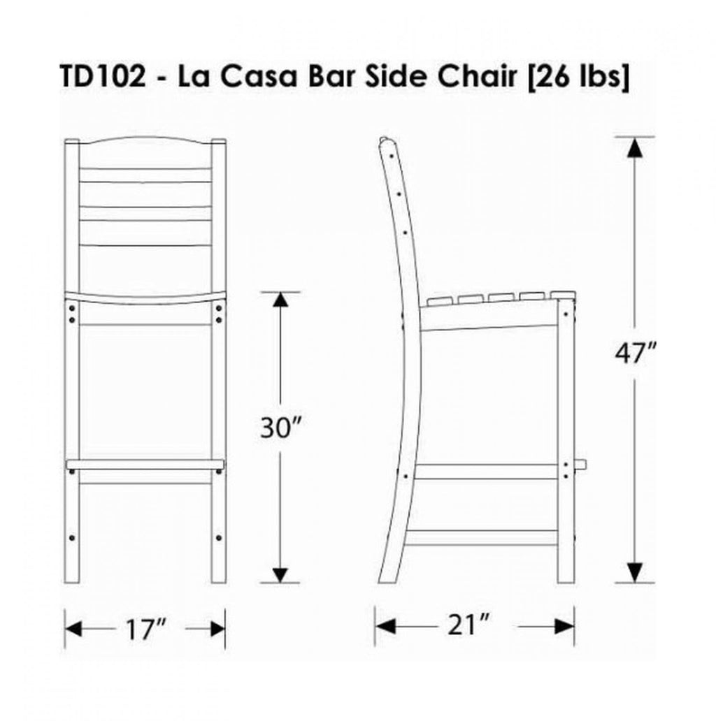 Mahogany Bar Side Chair F892