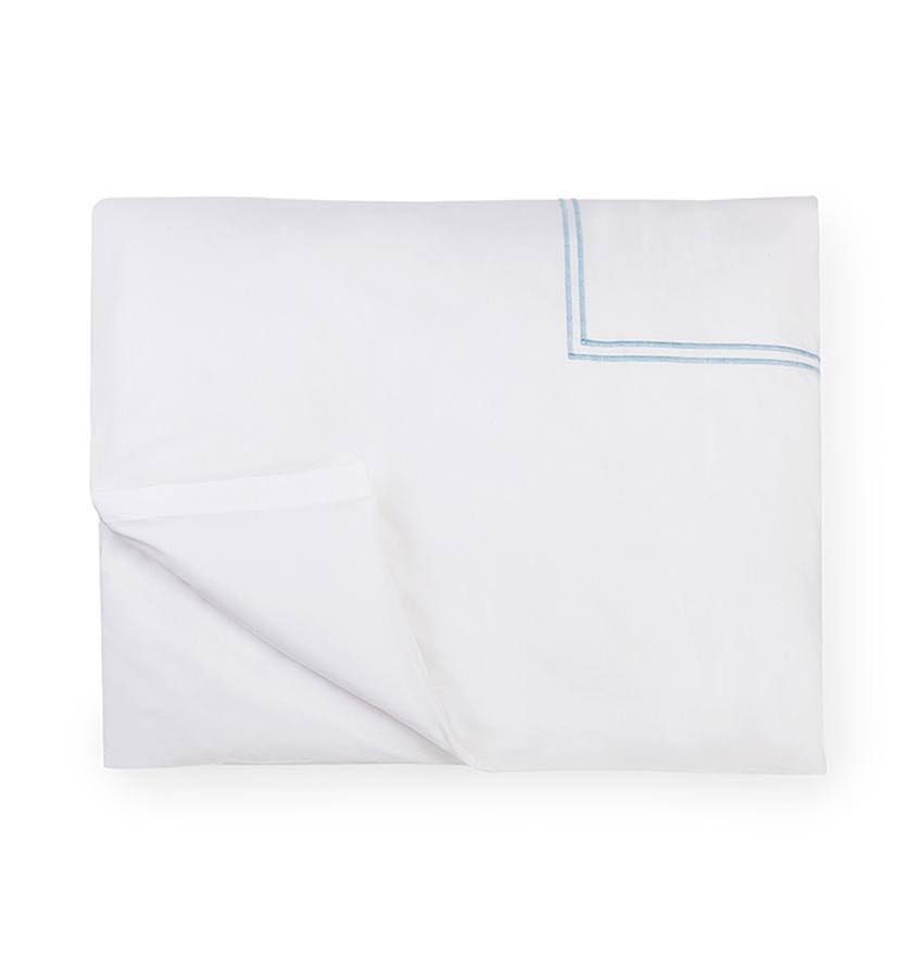 Full/Queen White/Blue Duvet Cover I696