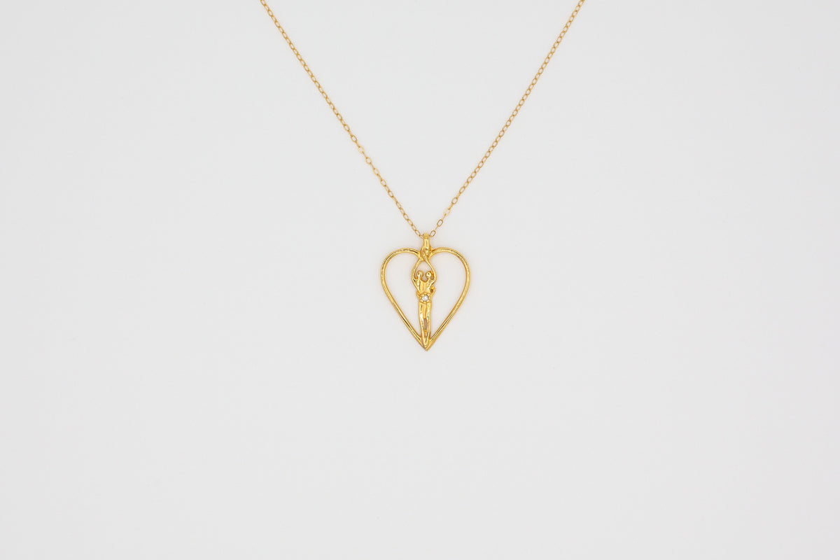 Sapphire Heart Necklace C4250