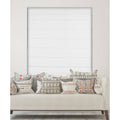 White Cordless Fabric Roman Shades J289