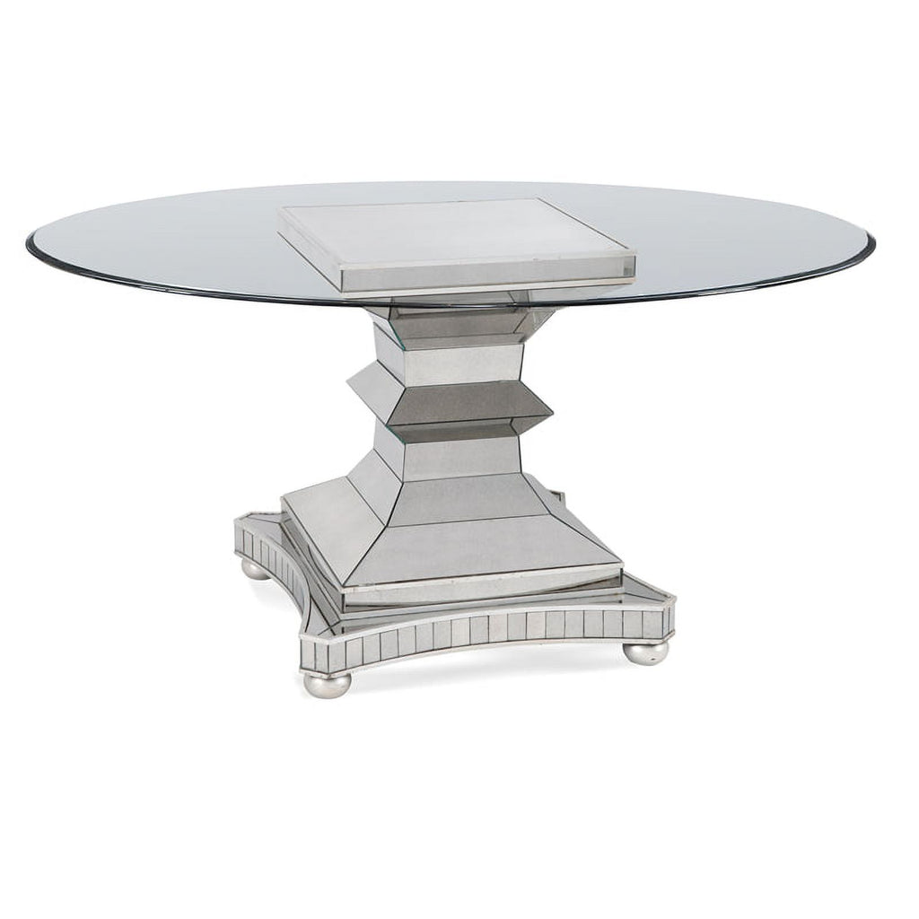 Mirrored Metal Dining Table H83458