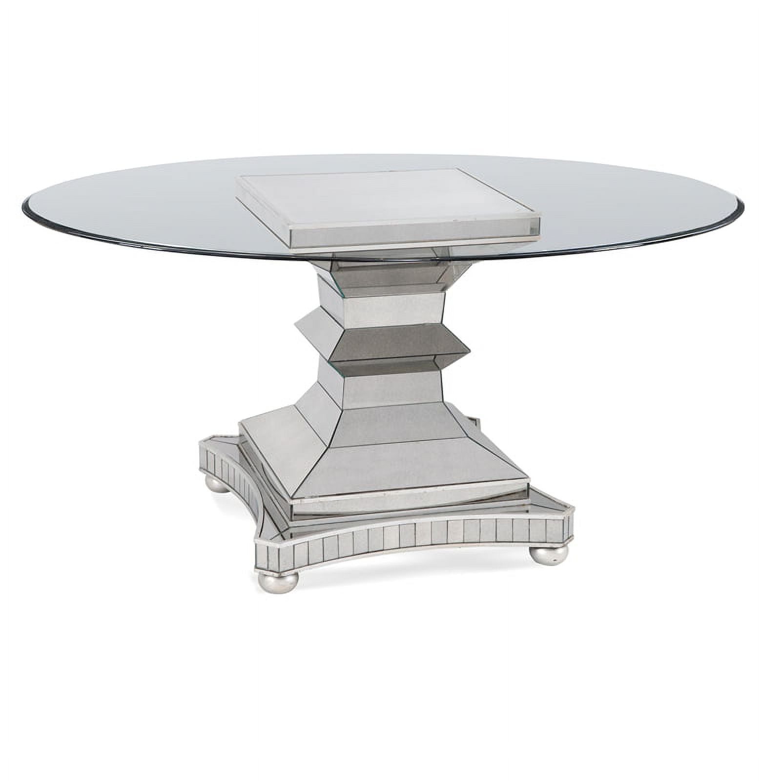 Mirrored Metal Dining Table H83458