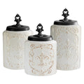 3-Piece White Canister Set U537