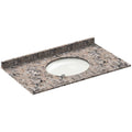 Burlywood Single Vanity Top with Backsplash B599015