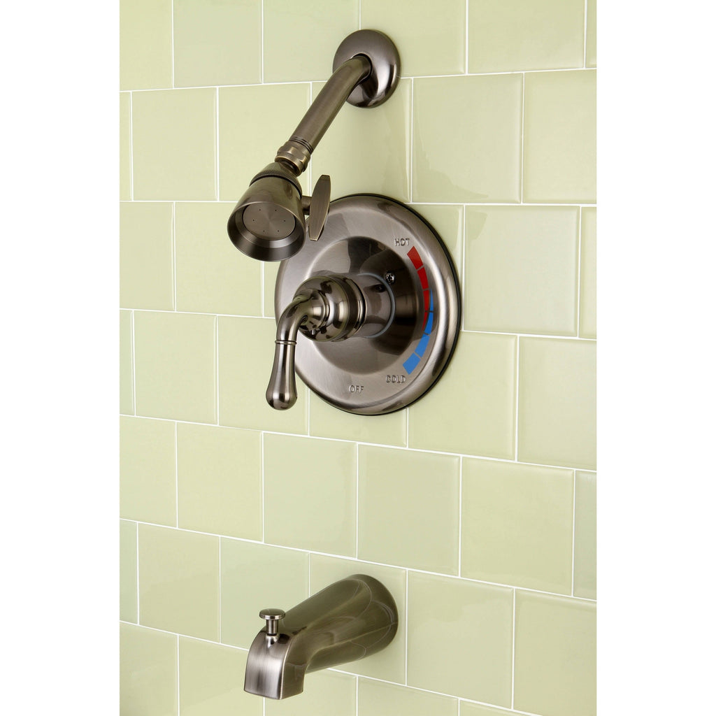 Vintage Nickel Bathtub and Shower Faucet Q347
