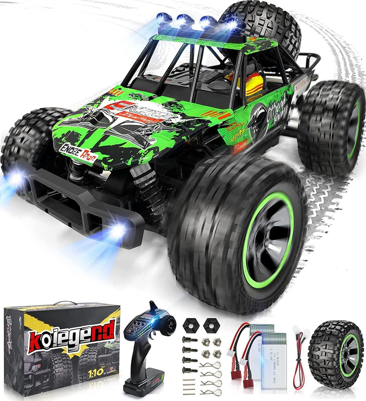 1:10 4WD Remote Control Monster Truck with 2 Batteries X83265