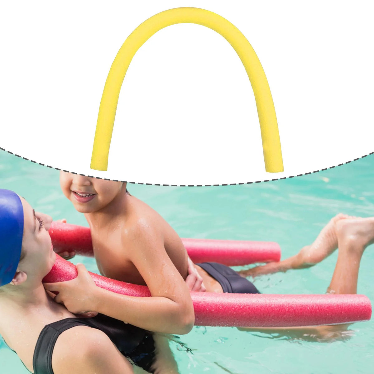 Yellow Hollow Foam Swimming Pool Noodle R8884
