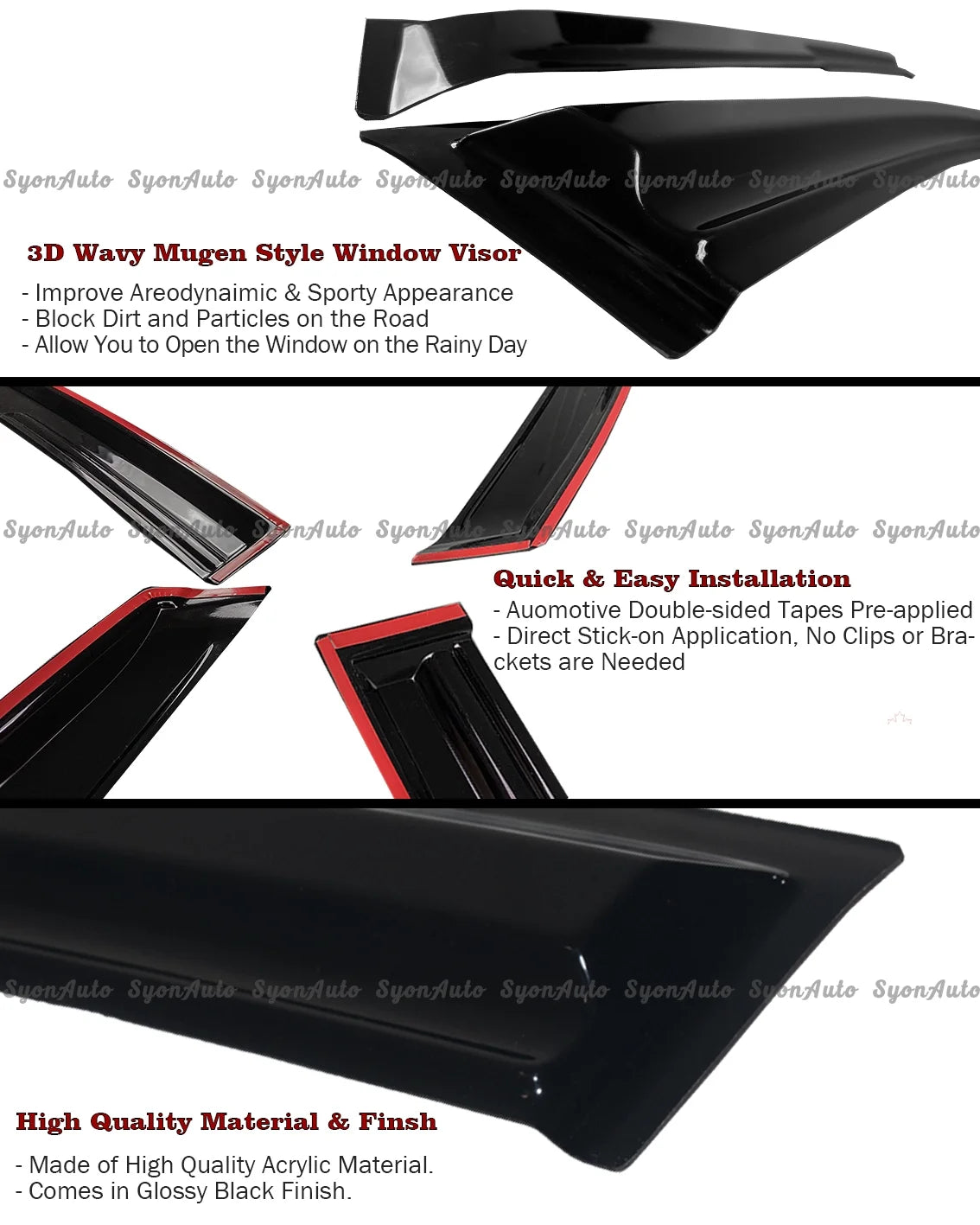 Window Visor Rain Guard Deflector K94525