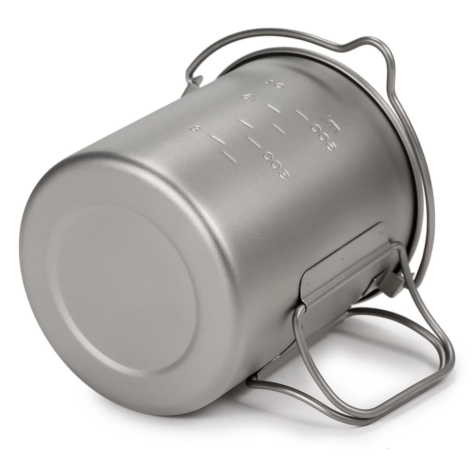 Ultralight 750ml Titanium Pot with Lid and Foldable Handle E6964