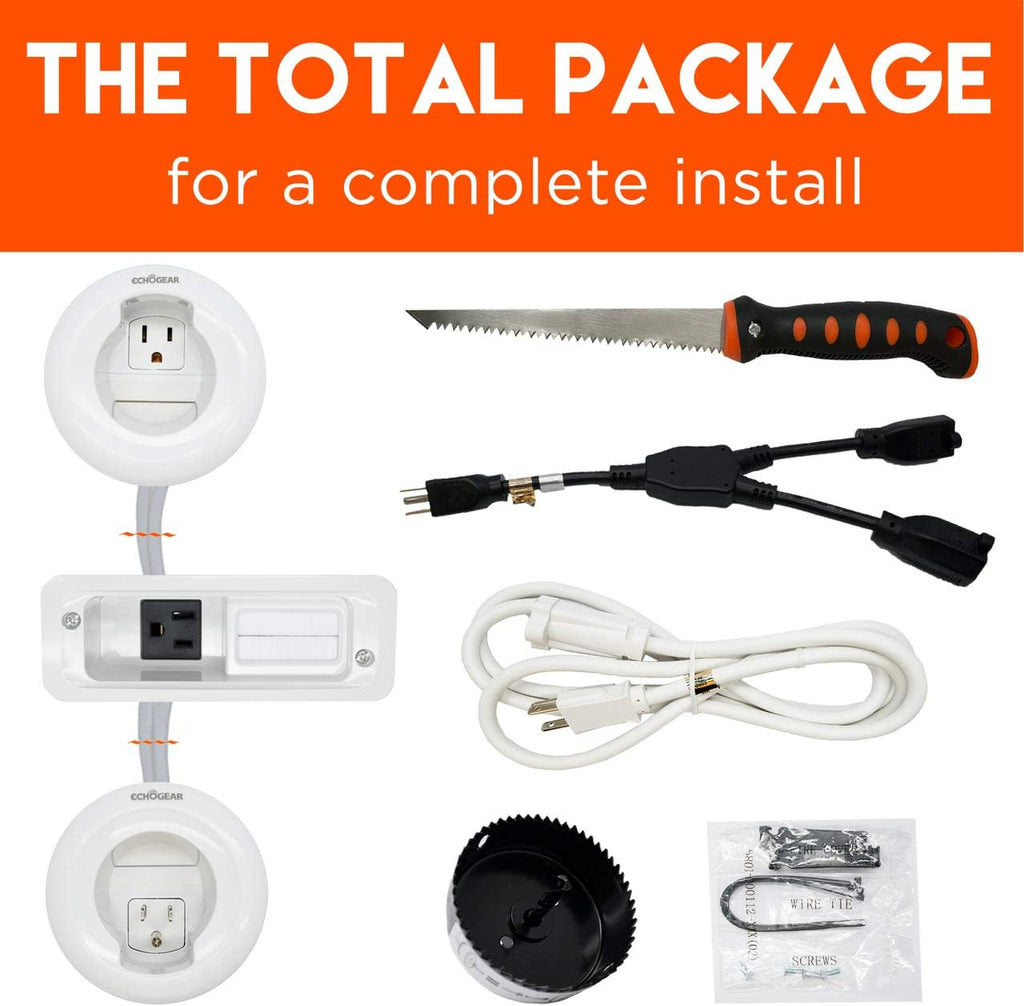 In-Wall TV & Soundbar Power Kit with Low Voltage Cable Management X3205