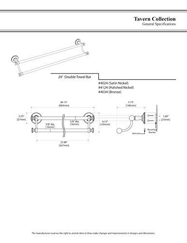 Double Towel Bar Satin Nickel E4495