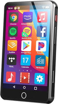 80GB MP3 Player with Bluetooth and WiFi, 4-inch Touch Screen, HiFi Music Player with Speaker (Matte Black) V352847