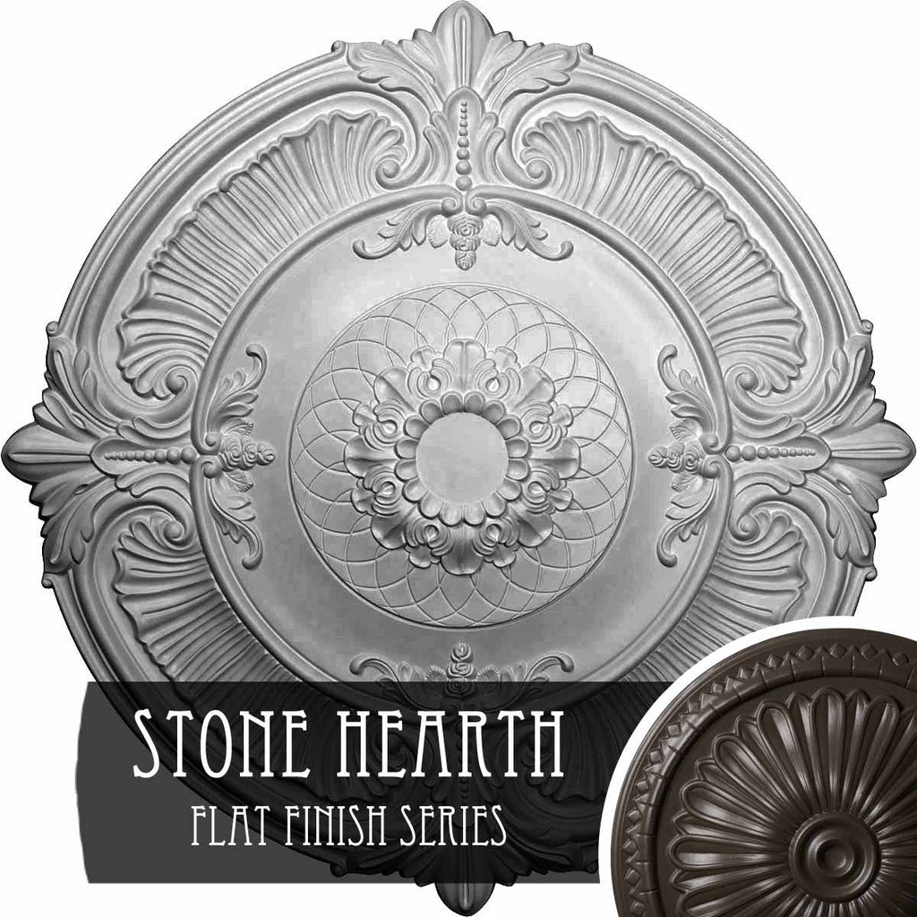 Hand-Painted Stone Hearth Ceiling Medallion X225392