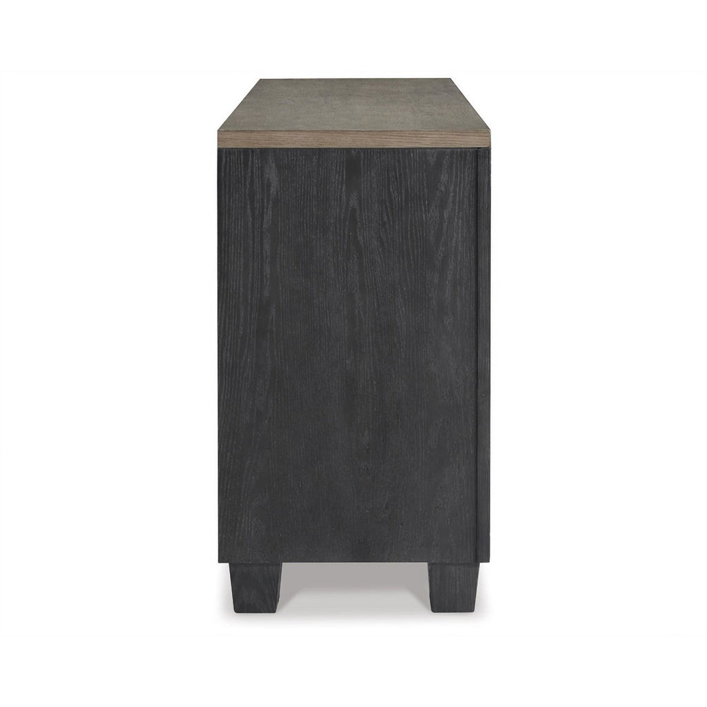 Grayish Brown and Black Wood Dining Server E81817