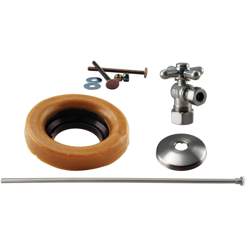Polished Chrome Toilet Kit with Wax Ring S65949