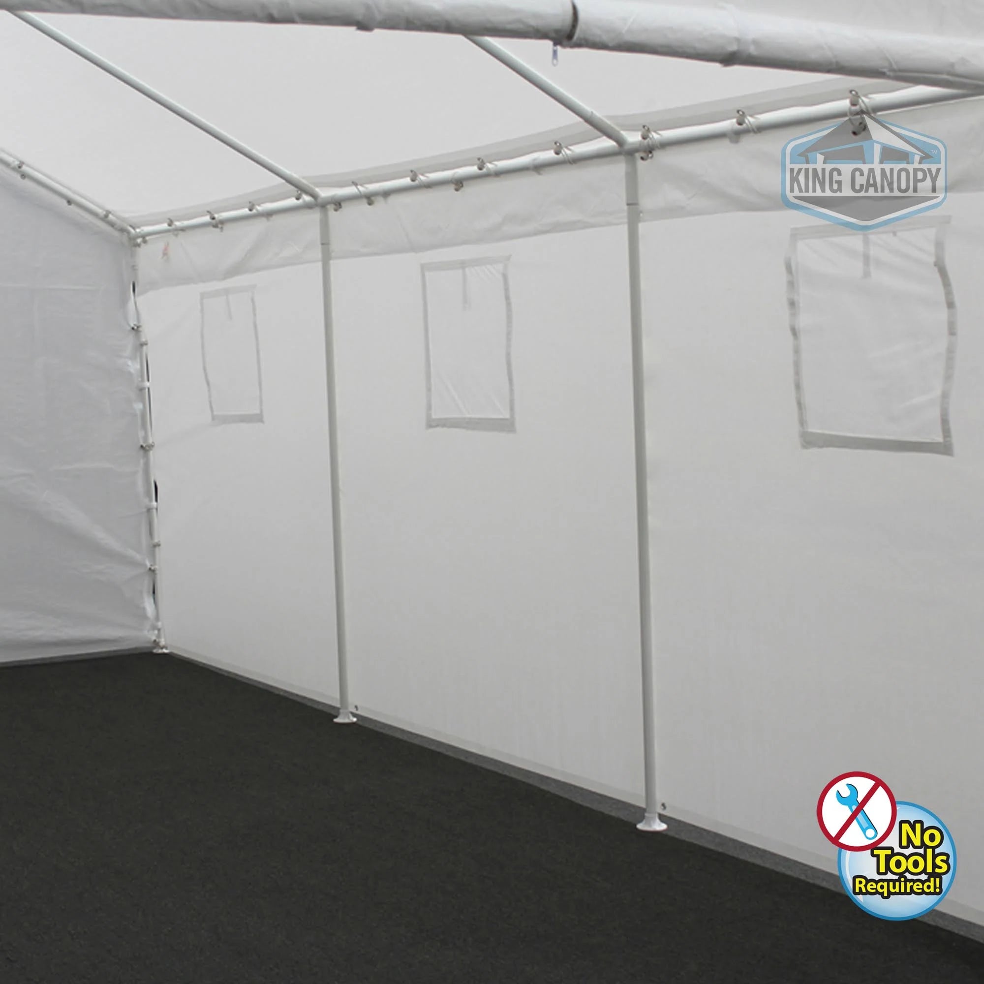 White 10 ft. x 20 ft. Sidewall Kit with Windows C511688