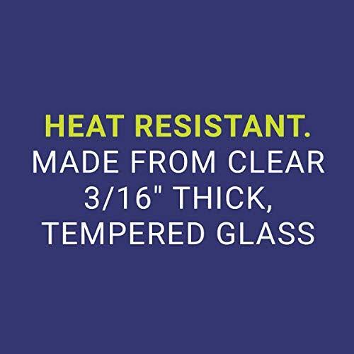 Tempered Glass Flame Guard for Drop-in Fire Pit Pan Q56569