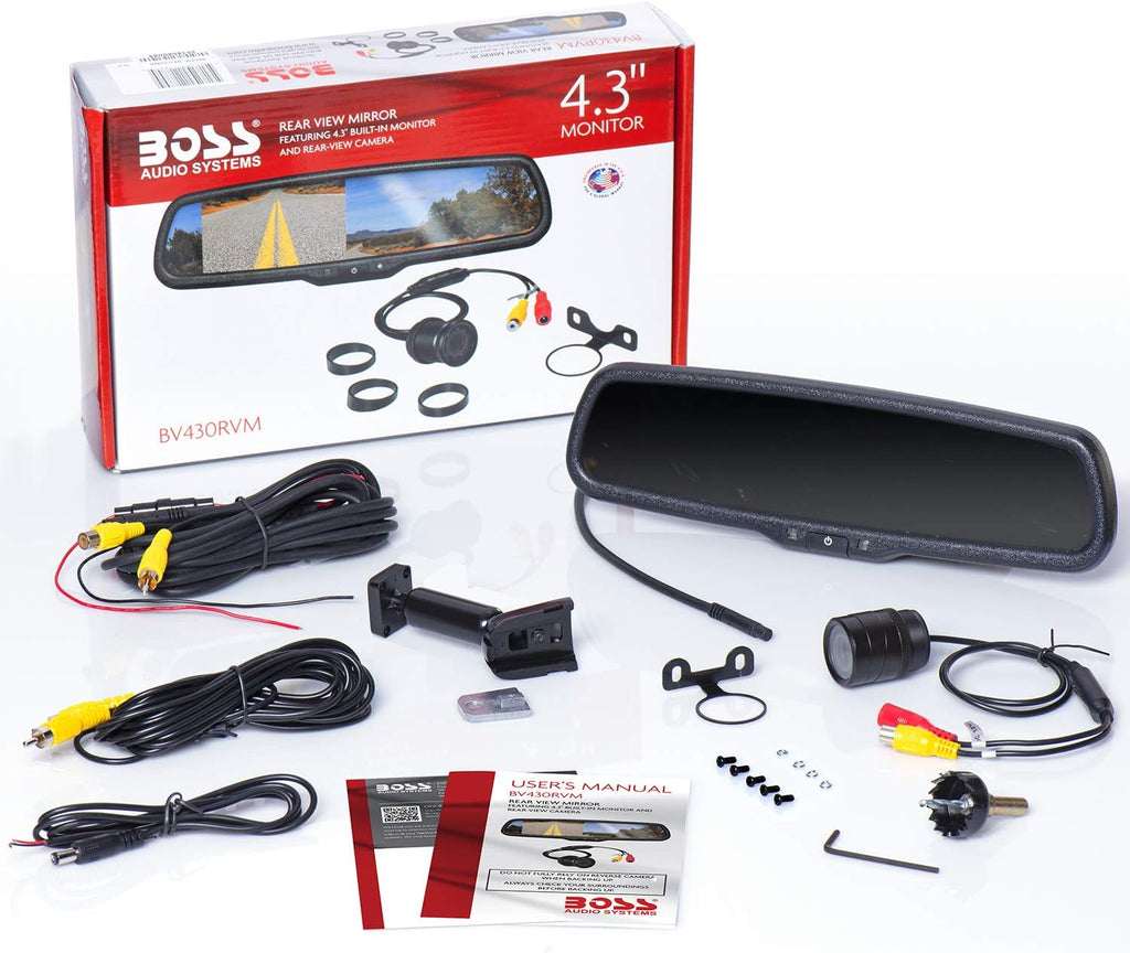 Rearview Car Mirror with 4.3 Inch Monitor and Backup Camera V726