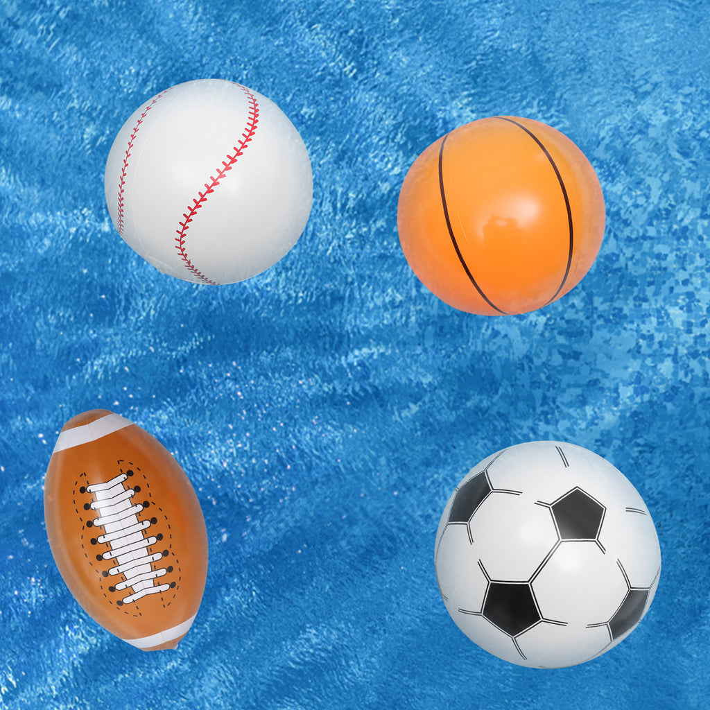 Inflatable Beach Ball Set of 4 Q34483
