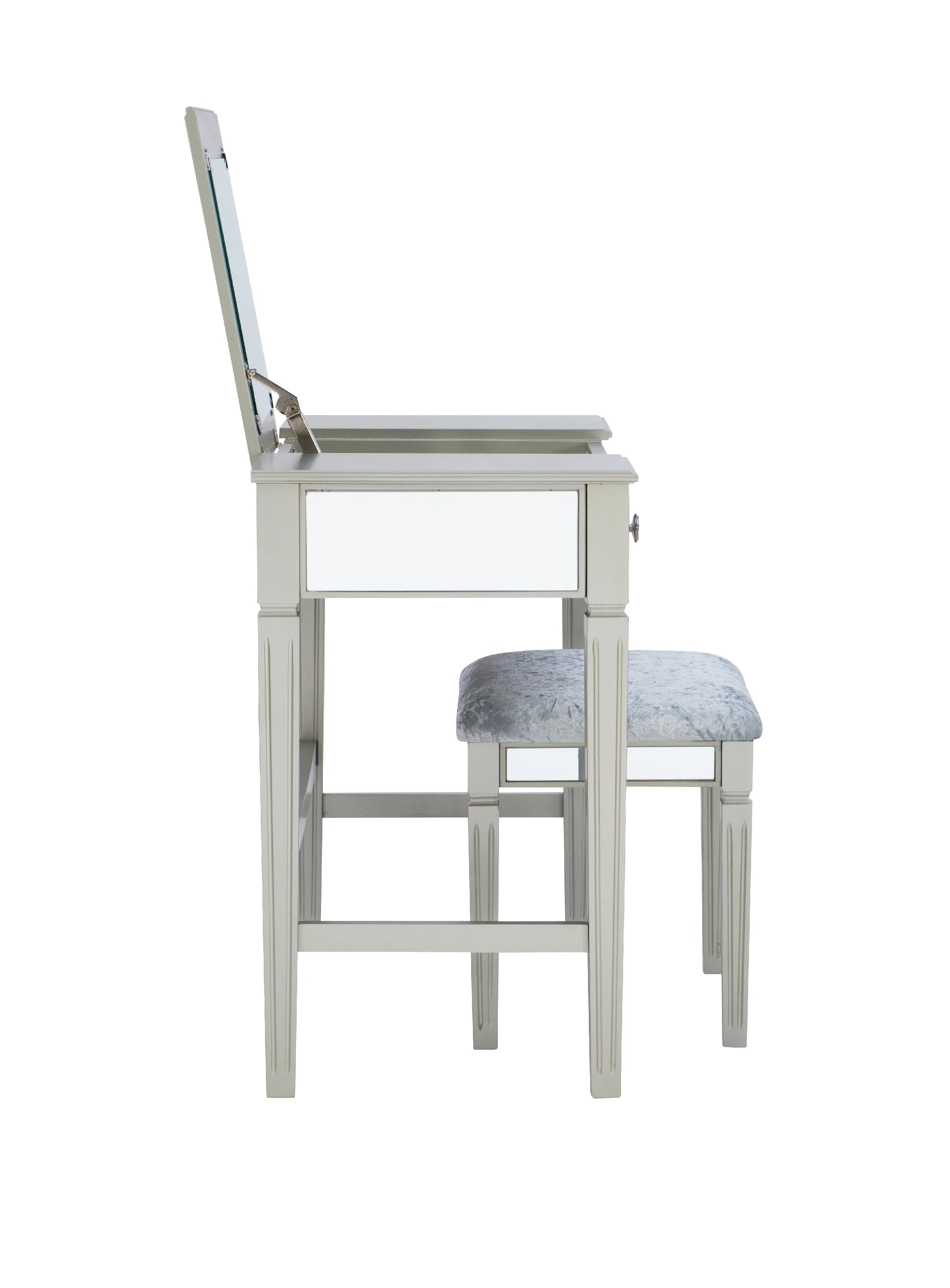 2-Piece Vanity Set with Flip-Top Mirror and Bench T807462