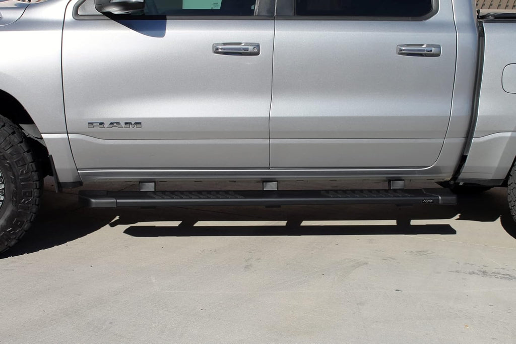 6 inch Black Textured Running Boards with Bracket Covers J998
