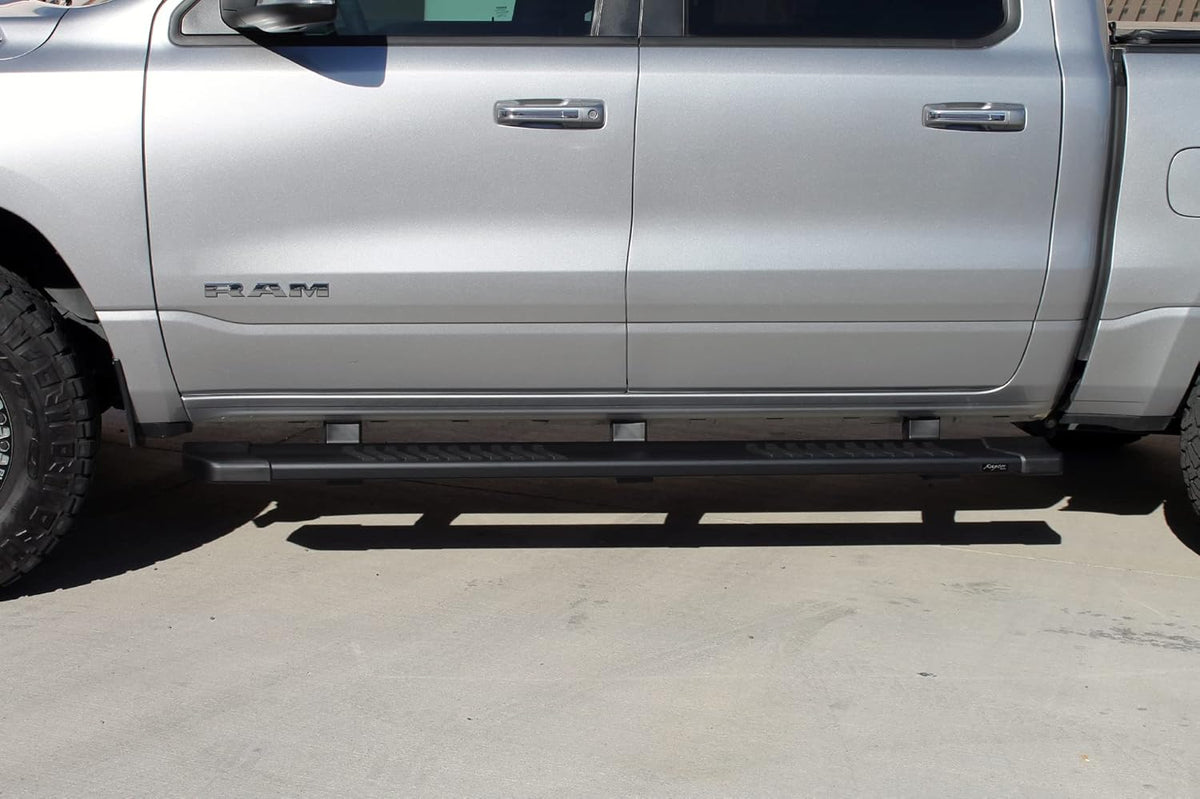 6 inch Black Textured Running Boards with Bracket Covers J998